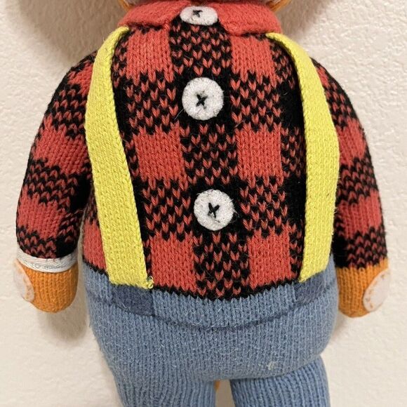 Cuddle + Kind Wyatt the Fox Plush Knit Handmade Doll Stuffed Animal 20" - Picture 6 of 16